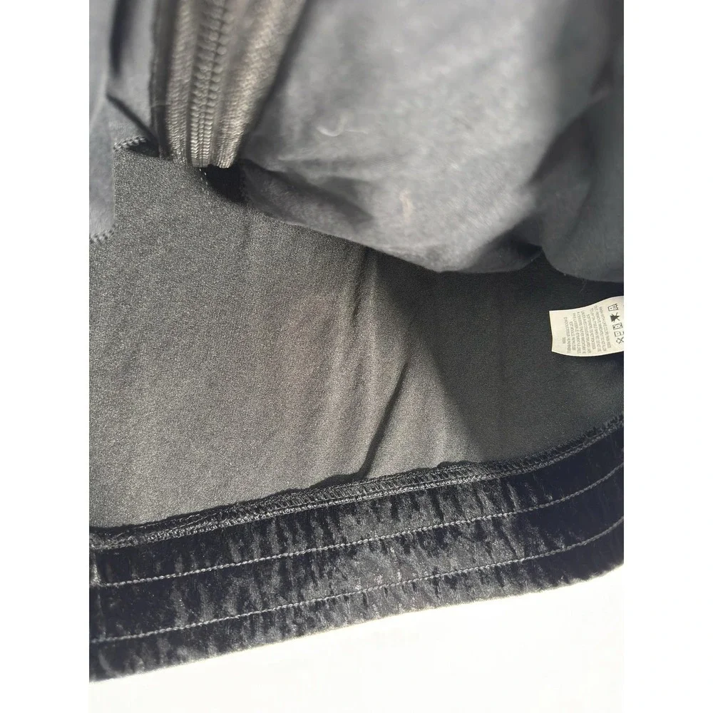 Nike Track Jacket Womens Large Black Velour Full Zip Logo Tape Sleeves Swoosh